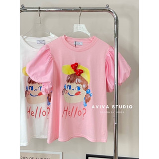 AVIVA STUDIO 🌸 เสื้อเเขนตุ๊กตาน้อง Peko สีชมพู