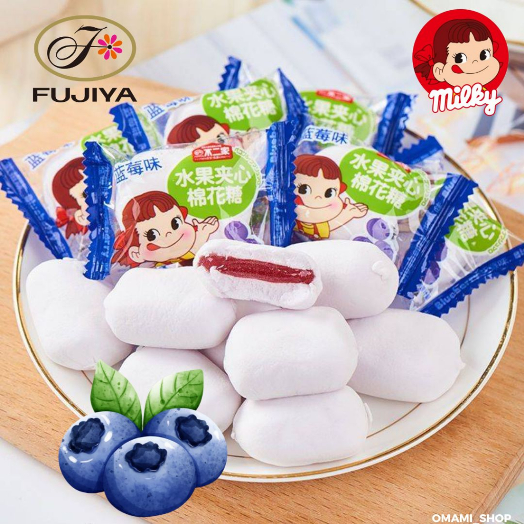 พร้อมส่ง! มาร์ชเมลโล่ มาร์ชเมลโล่สอดไส้  1ชิ้น/5.5g (20-40ชิ้น)  Fujiya🇯🇵 มาร์ชเมลโล่สอดไส้ผลไม้ ขนมญี่ปุ่น