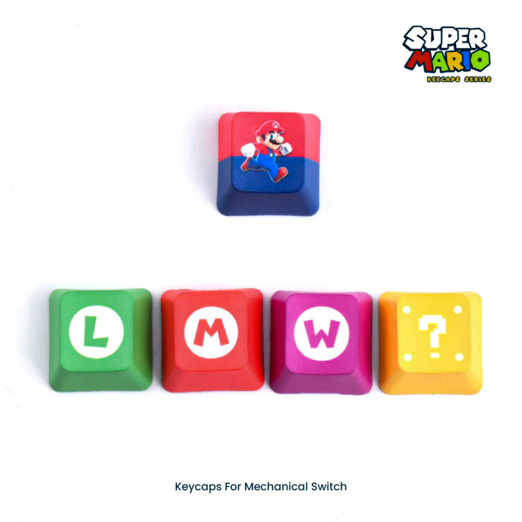 Mario KEYCAP keyboard ปุ่มคีย์บอร์ด Custom Keycap 5ชิ้น ลายการ์ตูน ...