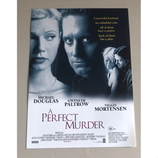 Handbill (แฮนด์บิลล์) หนัง “A Perfect Murder”  จากประเทศออสเตรเลีย ราคา 120 บาท