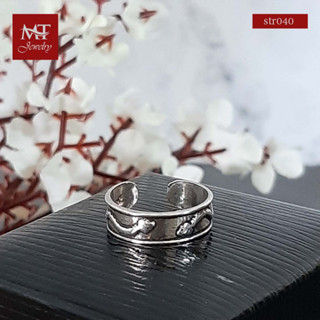 MT แหวนนิ้วเท้าเงินแท้ รูปงู งานรมดำSolid 925 Sterling Silver Toe Ring (str040) MT Jewelry มณีธารา