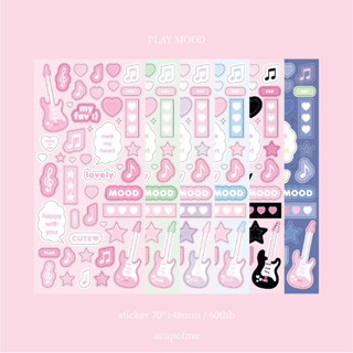 plays mood sticker สติกเกอร์ไดคัท