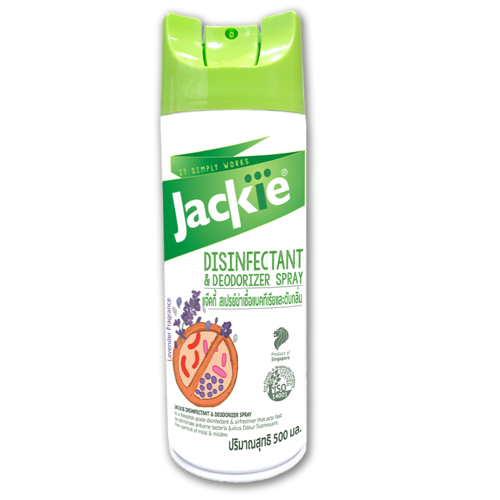 JACKIE SPRAY 3IN1( 500 ml ) DISINFECTANT+ AIR - FRESHENER + DEODORIZER SPRAY MADE IN SINGAPORE
