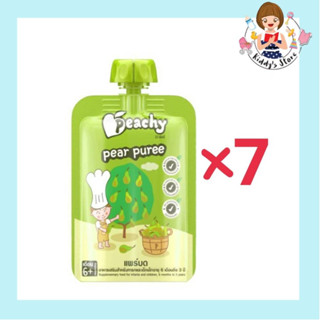 Peachy  พีชชี่ แพร์บด (สำหรับเด็ก 6 เดือน) 110g แพ็ค 7 ถุง ( Kiddys Store )