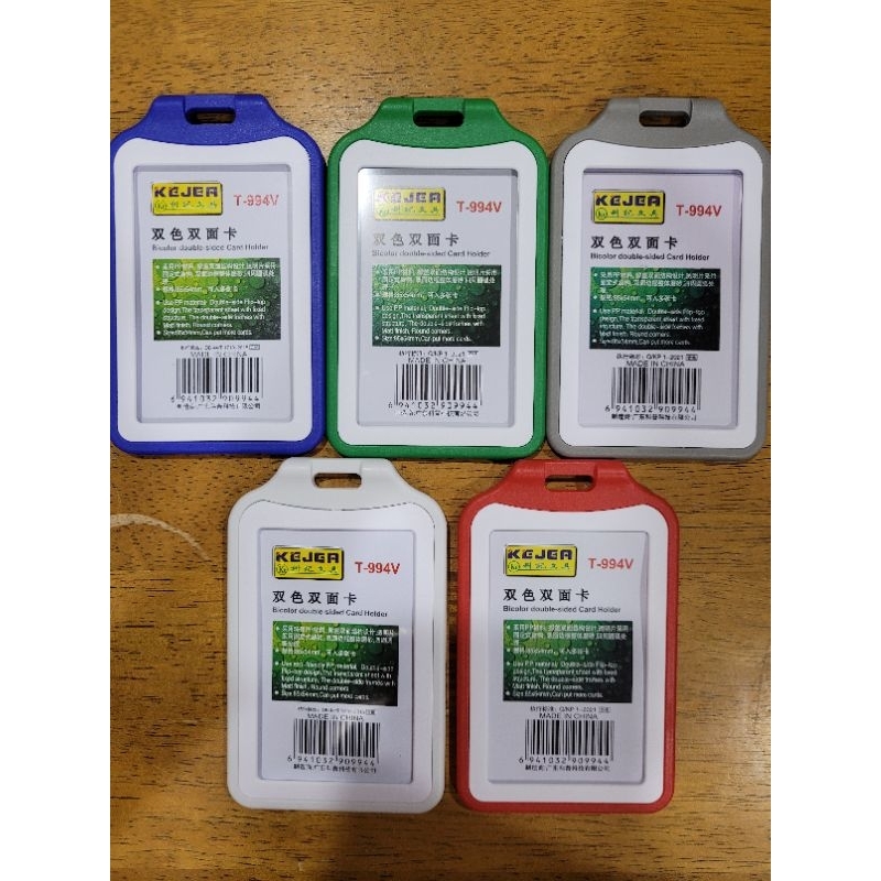 T-994v กรอบใส่บัตรพนักงาน นักเรียน แนวตั้ง เปิดหน้าหลัง ขนาดบัตร 5.4*8.5ซม.