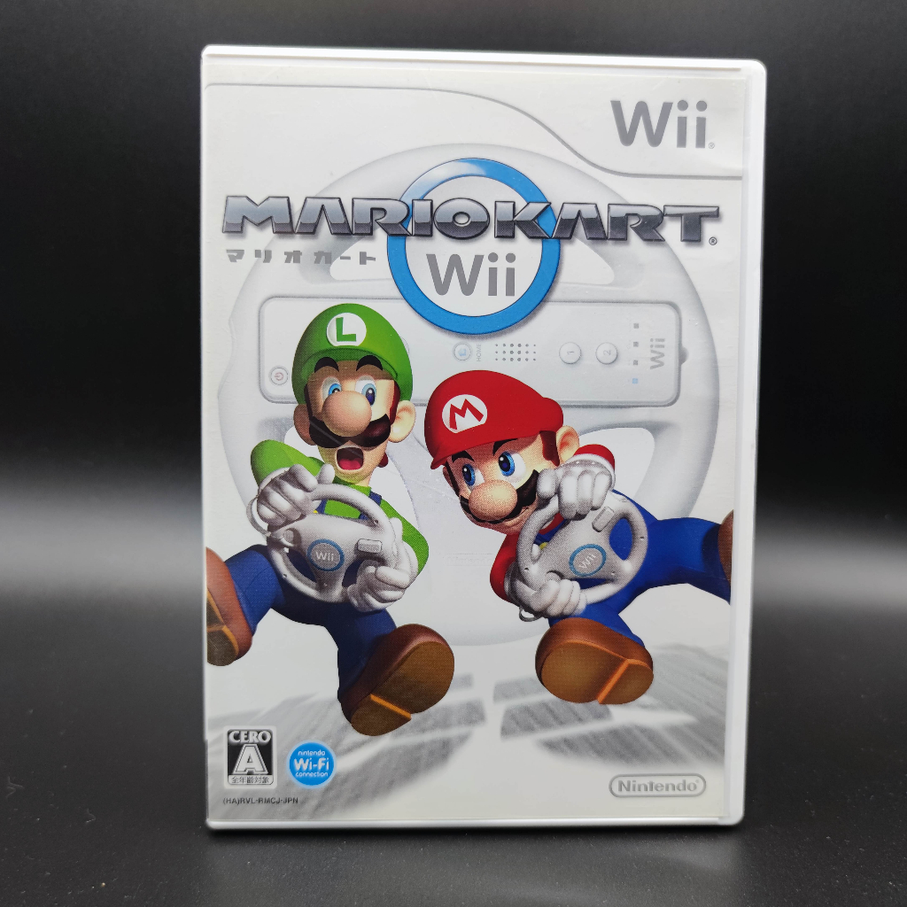 MARIO KART Wii แผ่นมีรอยนิดหน่อย เล่นได้ คู่มือ ใบแนบมี Wii JP มีกล่องสวมให้ พร้อมเก็บสะสม