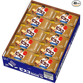 Ezaki Glico Bisco Mini Pack (Cafe au Lait) Cream Sandwich 5 x 40 [ส่งตรงจากญี่ปุ่น]