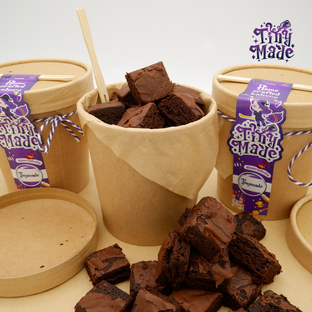 Tinymade บราวนี่คิวบ์ พรีเมี่ยมช็อกโกแลตแท้ เนยแท้ปราศจากไขมันทรานส์ หวานน้อย รสเข้ม ชิ้นใหญ่เต็มคำ - รูปที่ 5