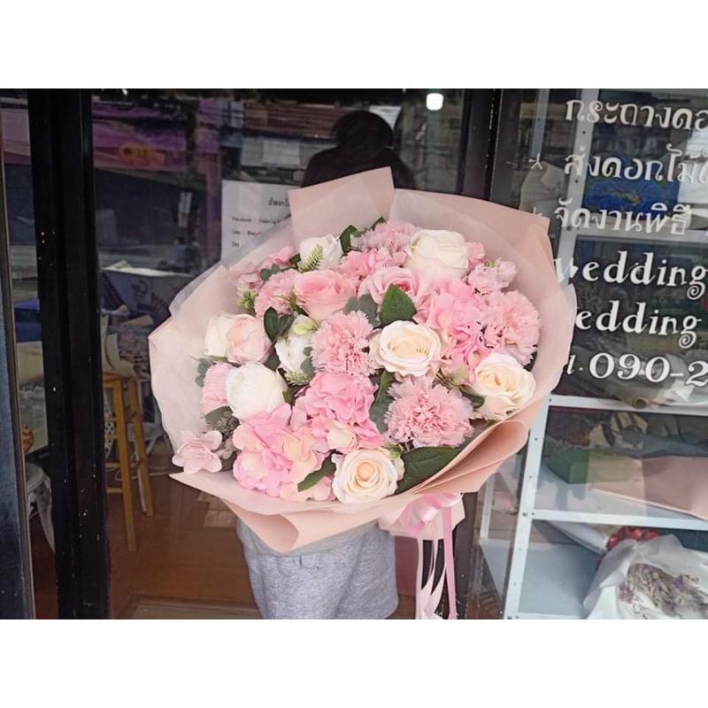 ส่งเร็วนัดวันส่งได้ช่อดอกไม้เหมือนจริง ช่อใหญ่อลังค์(จัดส่งเร็วนัดวันส่งได้ค่ะ) - รูปที่ 4