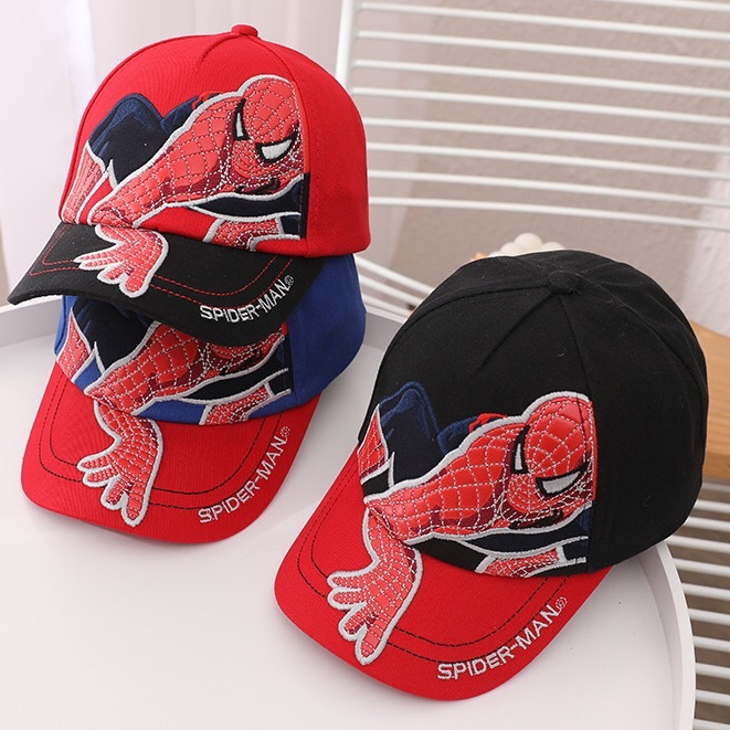 หมวกแก๊ปเด็กลาย Spiderman (NO9) รูปแบบน่ารักผู้ชายผู้หญิงแบบใหม่
