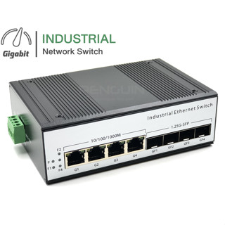 Industrial Network Switch 4 GE + 4 SFP (ประกัน 1 ปี)