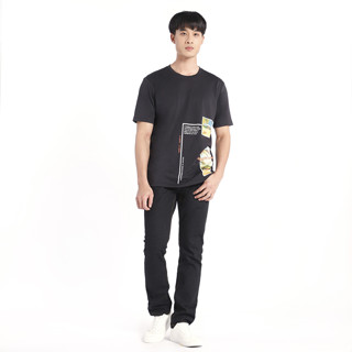 ME STYLE มีสไตล์ กางเกงยีนส์ ทรงขากระบอกเล็ก SLIM รุ่น MJCTYCH11B สีดำ ไซส์ 30-38