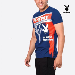 Playboy เสื้อยืดแขนสั้นเพลย์บอย ของแท้ 100%