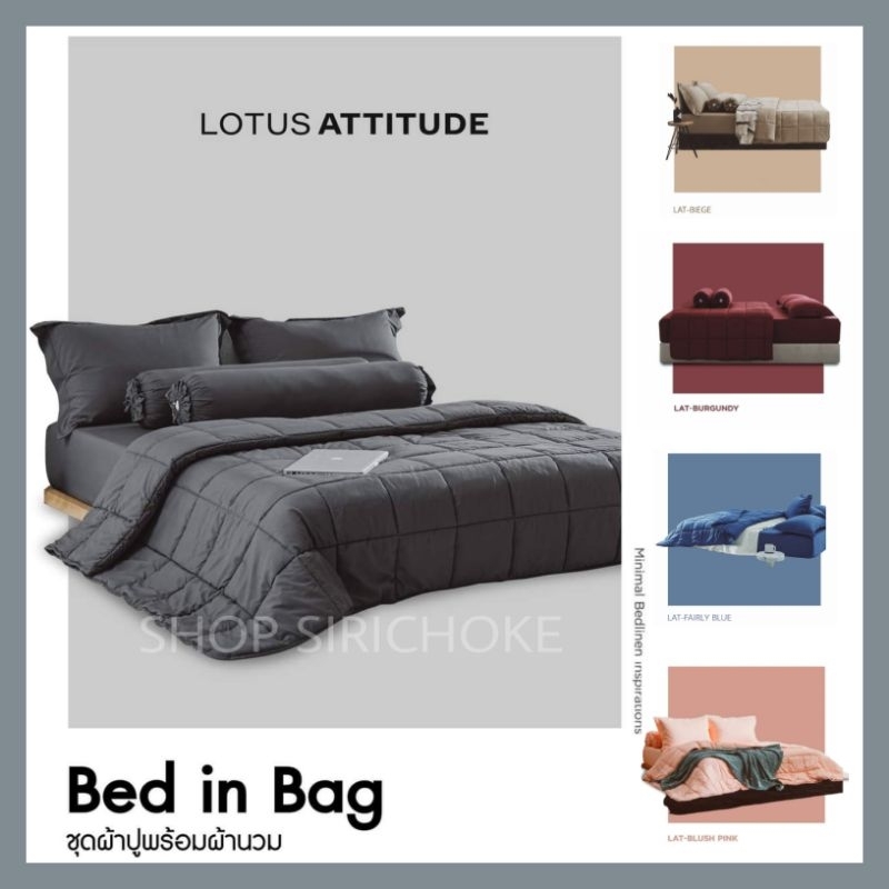 LOTUS Attitude / Melbourne / Black&White ครบชุด ผ้านวม+ผ้าปู