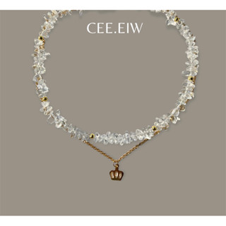 CEE.EIW - Choker - Classy : SNOW - Handmade สร้อยคอใส สร้อยคอหิน สร้อยคอจี้ สร้อยคอแฟชั่น สร้อยคอลูกปัด สร้อยคอชิคน่ารัก