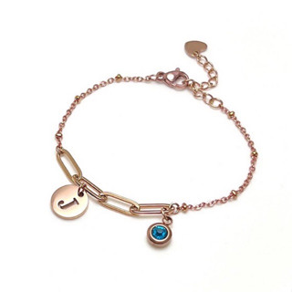 Lilith - Alphabet Rose gold Bracelet สร้อยข้อมือ กำไล ตัวอักษร A-Z