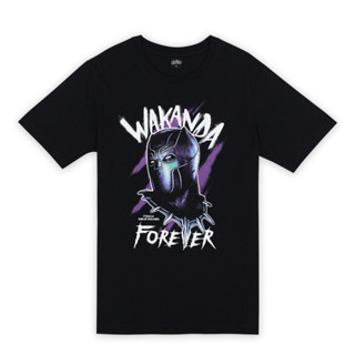 Marvel Mens Black Panther T-shirt - เสื้อยืดผู้ชาย แบล็คแพนเธอร์ สินค้าลิขสิทธ์แท้100% characters studio