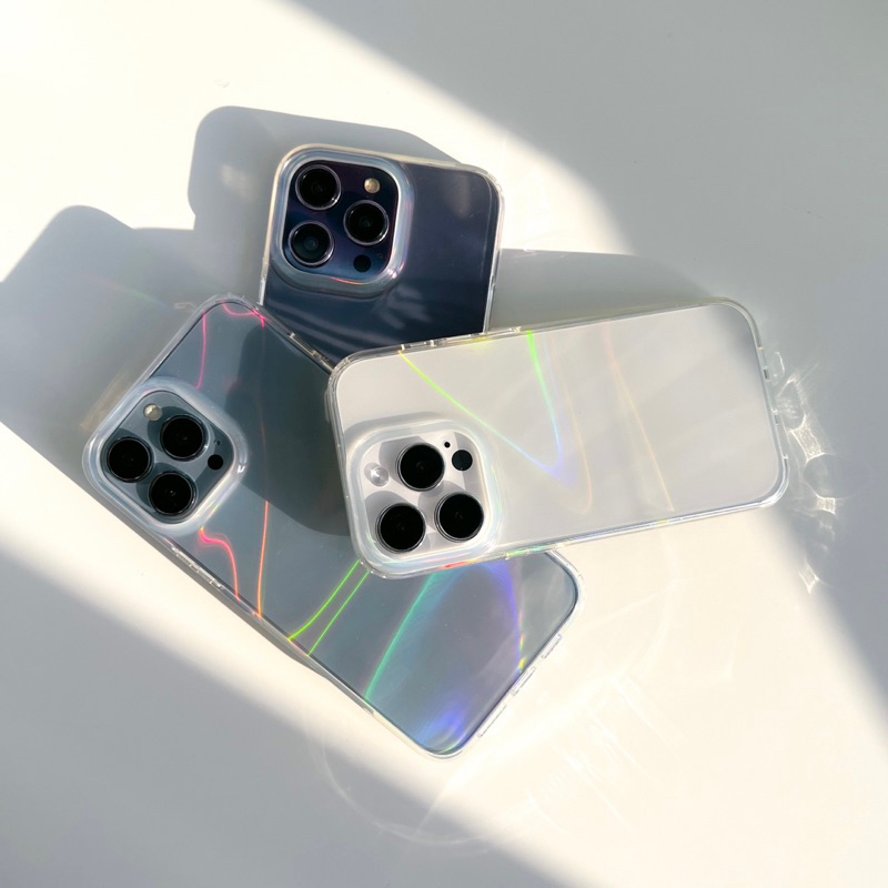 [i15] พร้อมส่ง✨🫧 T3S15 เคสโฮโลแกรมใส S2 hologram เคสเล่นแสง สำหรับ iPhone เคสไอโฟน 7plus-14Plus,15Pro,15Promax