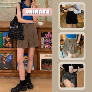 Oninaka กางเกงขาสั้นจับจีบขาบาน น่ารักสไตล์เกาหลี 22011#