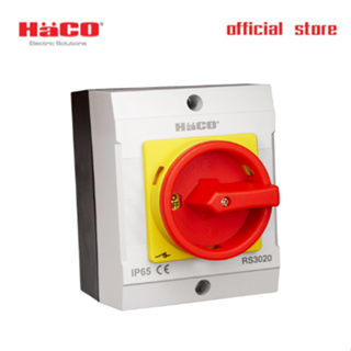 HACO สวิตช์ควบคุม เปิด-ปิด หมุนด้วยมือ On-Off Selector Switch IP65 3P รุ่น RS3010 RS3020 RS3032