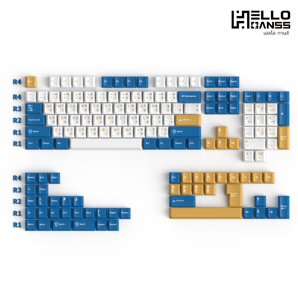 [โค้ดคุ้มลด 20%] Keycap Hello Ganss Keycap คีย์แคปภาษาไทย Premium PBT Double shot Cherry Profile helloganss - รูปที่ 5