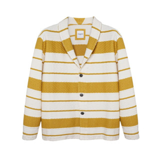 TAKEO KIKUCHI คาร์ดิแกน COTTON BORDER STRIPE SHAWL CARDIGAN