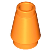 LEGO PART No: 4589b (ชิ้นส่วนเลโก้) Cone 1 x 1 with Top Groove