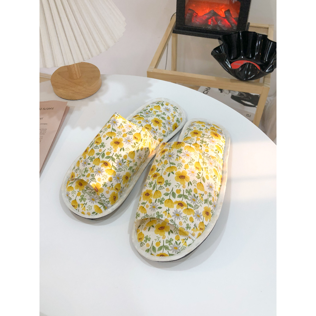 รองเท้าใส่ในบ้าน รองเท้าใส่ในออฟฟิศ จากผ้าcotton นุ่มสบาย ทรงสวย สลิปเปอร์ Slipper