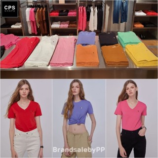 💥CPSแท้100%💥เสื้อยืดเบสิกหญิง คอกลม/คอวี CPS Chaps รุ่นใหม่ล่าสุด ไซส์XS-XL