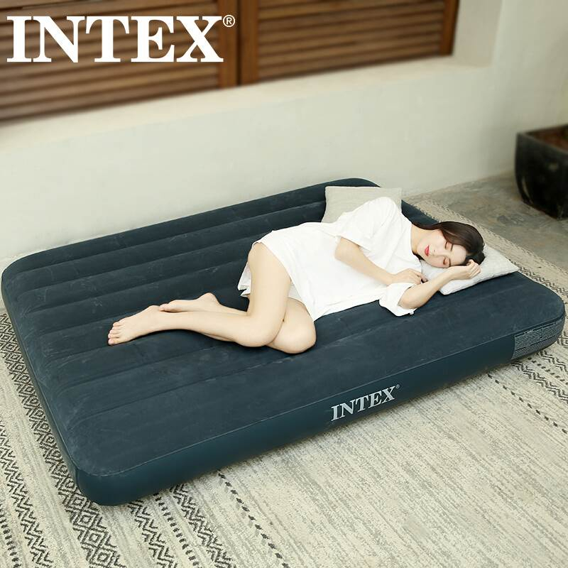 ที่นอนเป่าลม INTEX สีเขียว Classic Downy Airbed ที่นอน ที่นอนปิคนิค เบาะรองนอน เบาะลม ที่นอน 2.5 ถึง 6 ฟุต