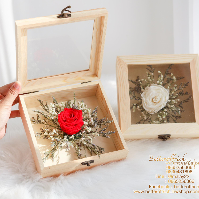 ดอกกุหลาบอมตะ  Preserved Roseดอกกุหลาบสดที่เก็บไว้ได้3-5ปี ดอกไม้วาเลนไทน์ ของขวัญวันวาเลนไทน์ - รูปที่ 2