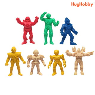 Set of 7 Vintage 80s Marudai Choujinki Metalder Sausage Eraser Figures [Showa Retro]