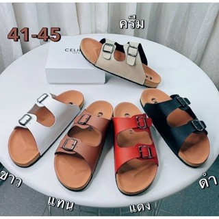 รองเท้าแตะ ไซส์ใหญ่ 41-45 เบอเก้น เข็มขัด 2 แถว -SHER