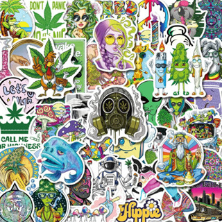 สติกเกอร์ ลายน่ารัก สุดเท่ 50 แผ่น/แพ็ค 🌿 Cool Stickers 50 Stickers/Bag