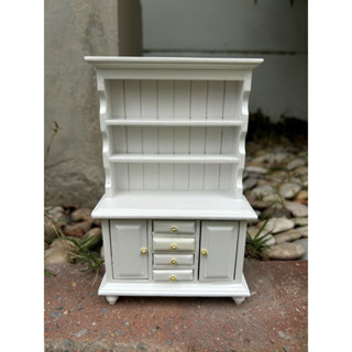 Miniature Cabinet ตู้เฟอร์นิเจอร์จิ๋วสีขาว ตกแต่งบ้านตุ๊กตา