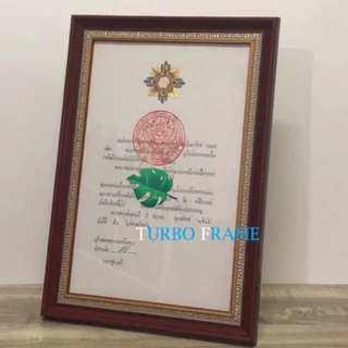 กรอบรูปใส่ใบเครื่องราชอิสริยาภรณ์ ราคาถูกมีหลายแบบให้เลือก ++ พร้อมกระจก ขาตั้ง หูแขวนผนัง