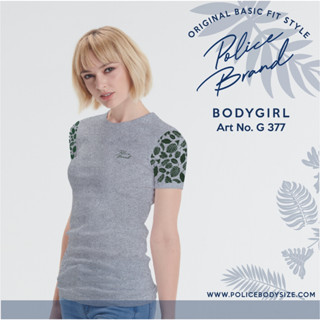 เสื้อคอกลม Police Bodygirl เสื้อทรงพอดีตัว G377