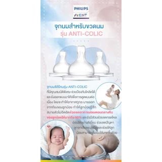 ของแท้ศูนย์ไทย Philips AVENT จุกนม ซิลิโคน รุ่น ANTI COLIC (1กล่องมี2ชิ้น) *สินค้าจากศูนย์ไทย*