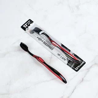 Freshly แพ็ค 12 ด้าม แปรงสีฟันชาร์โคล ยับยั้งเชื้อแบคทีเรีย ขนแปรงนุ่ม | Freshly Charcoal Soft Toothbrush | Freshly 888