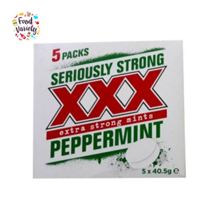 Seriously Strong XXX Extra Strong Peppermint 40.5g 5 Packs ซีเรียสลี่ สตรอง เอ็กเอ็กเอ็ก เปปเปอร์มินต์เข้มข้นพิเศษ 40.5