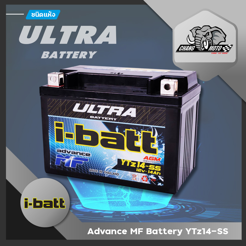 แบตเตอรี่ Bigbike i-Batt รุ่น YTz14-SS / 12v.14Ah. BMW R1200GS R1200R Z1000 X-ADV750 CRF1000L FORZA 