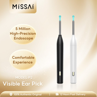 MISSAI P2 ชุดขี้หูขี้ผึ้งดิจิทัล มีไฟ Led สําหรับทําความสะอาดหูกล้อง