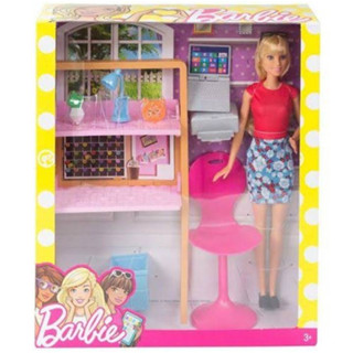 Barbie Doll and Home Office Furniture Playset รุ่น DVX51/DVX52