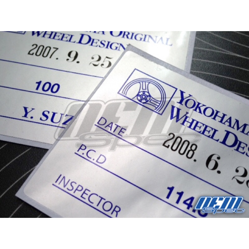 สติ๊กเกอร์เพลทล้อ Yokohama ADVAN