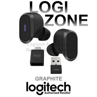 Logi Zone True Wireless (ฺBluetooth &amp; Wireless, Graphite) หูฟังไร้สาย สีดำ ของแท้ ประกันศูนย์ 2ปี