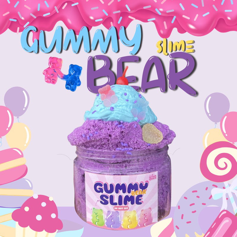 สไลม์ไอศกรีมกัมมี่แบร์ Gummy Bear Slime DIY sunfuwa Shopee Thailand