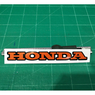 สติ๊กเกอร์ HONDA สีส้มสะท้อนแสง ขนาด 11.5x1.4 cm