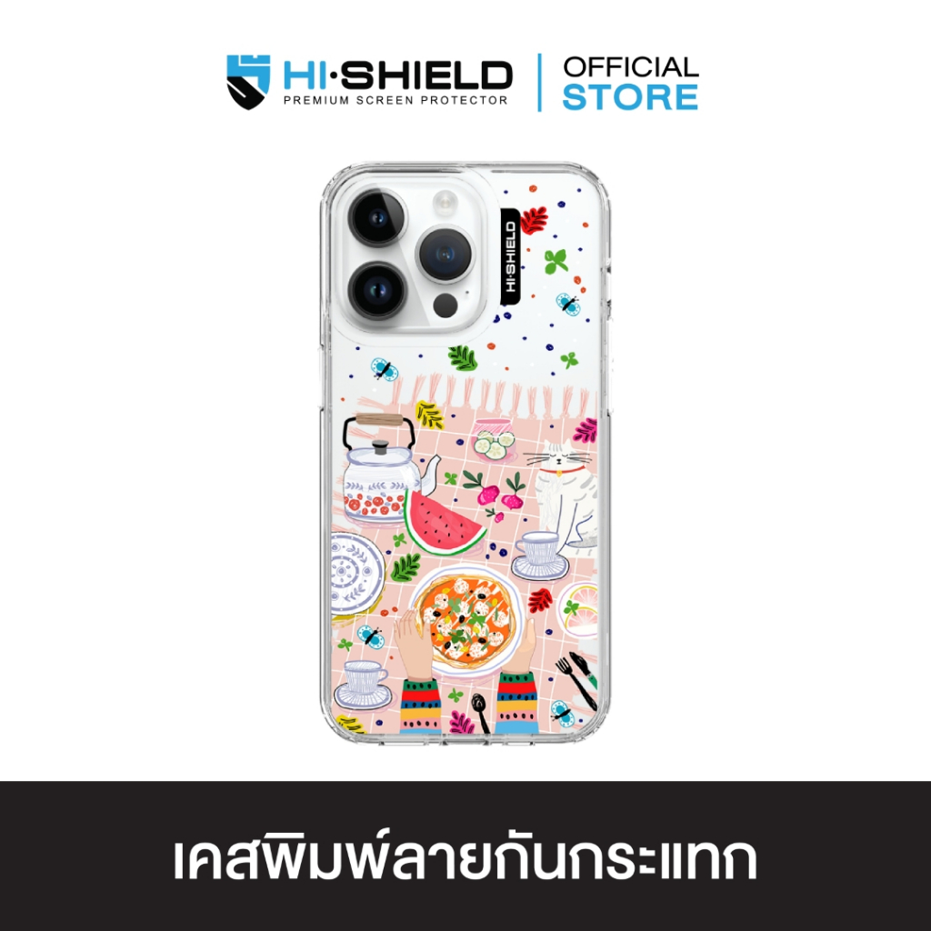 HI-SHIELD Stylish เคสใสกันกระแทก iPhone รุ่น Picnic1 [เคส iPhone15][เคส iPhone 14][เคส iPhone 13]