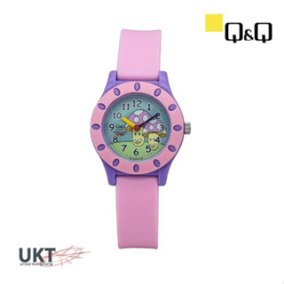 Q&amp;Q Japan Original นาฬิกา สำหรับเด็ก สายพลาสติก PU สีชมพู VQ13J009Y