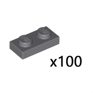 [102] x100 ชิ้น - ชิ้นส่วนเลโก้ Lego Part Plate 1 x 2 (3023, 6225, 28653) ราคา/100ชิ้น